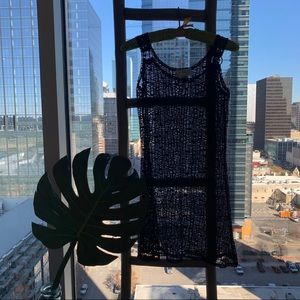 Crochet style knit dress